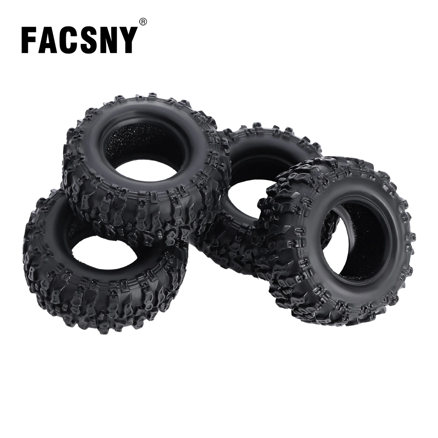 0.7 Inch Soft Rubber Tires 33×13mm With Foam Inserts for 1/30 Scale RC Crawler Axial SCX30 Micro Crawler