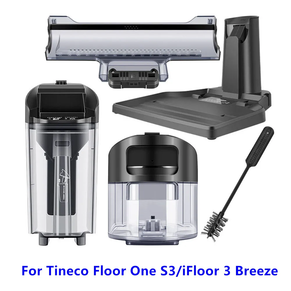 Clean Water Tank Main Brush Cover Charger Dock For Tineco Floor One S3/iFloor 3 Breeze Sewage Tank Wet Dry Vacuum Cleaner Parts