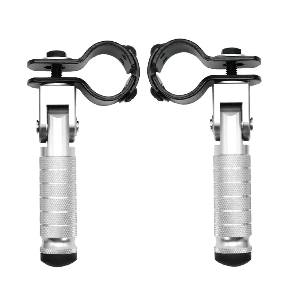 2 Pieces Universal Pedals Folded Footrest Footpeg Scooters Collapsible
