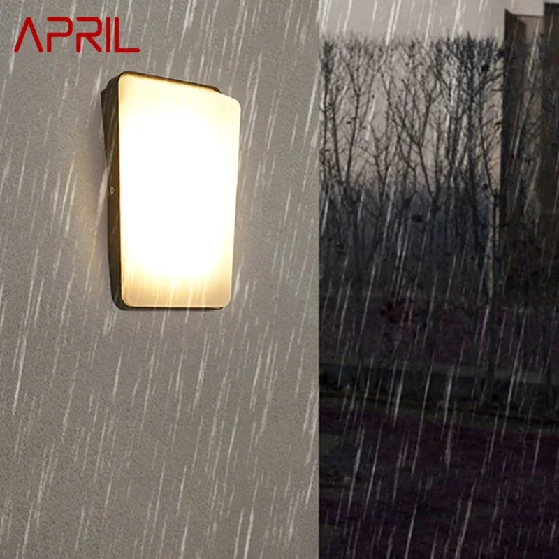 APRIL Contemporary LED Outdoor Wall Lamps Electric Simplicity Waterproof Balcony Hallway Courtyard Villa Gate Hotel