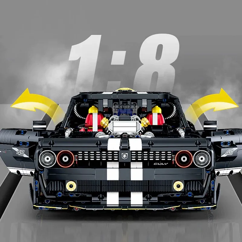 Technik Challenger 1:8 Scale Supercar Building Block MOC10637 Sports Vehicle Model Bricks Kit Toys Adults Gift 3751PCS