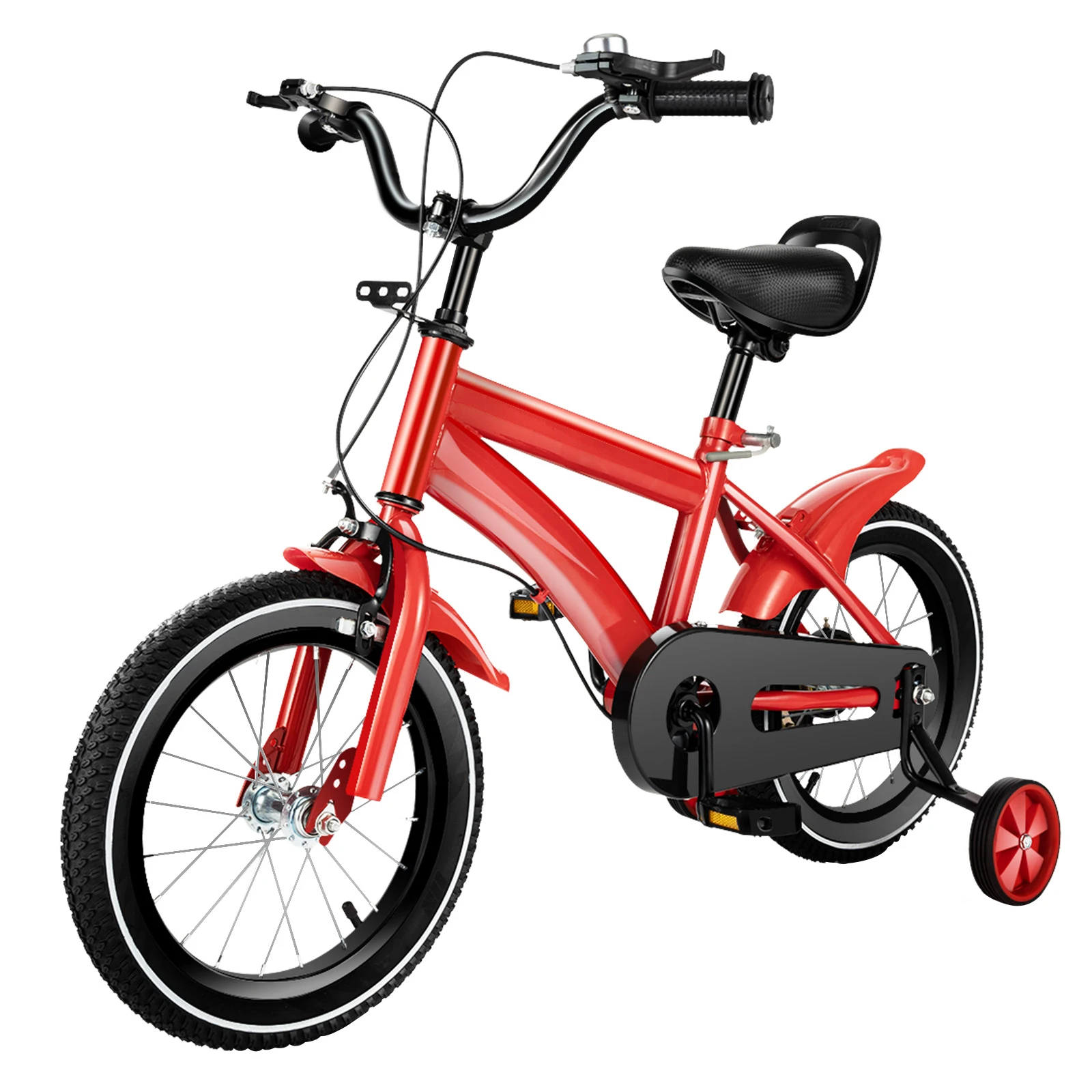 

14 Inch Universal Children's Bike Cruiser Boys Girls Beginner Bicycle Kid's Bike Universal Children's Bike from 3-6 Red
