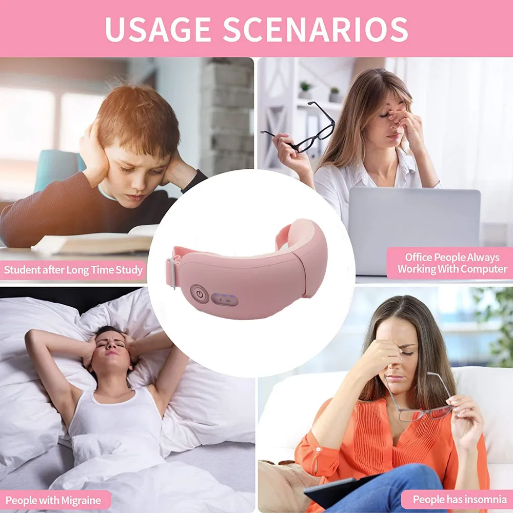 

Customizable Eye Massager Smart Airbag Vibration Eye Care Instrument Hot Compress Bluetooth Eye Massage Glasses Fatigue