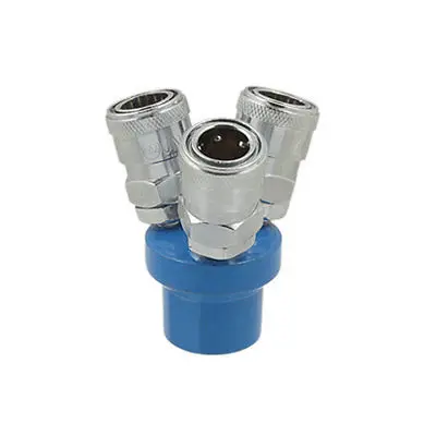 Multi 3 Way Air Pass Quick Coupling Adapter Connector