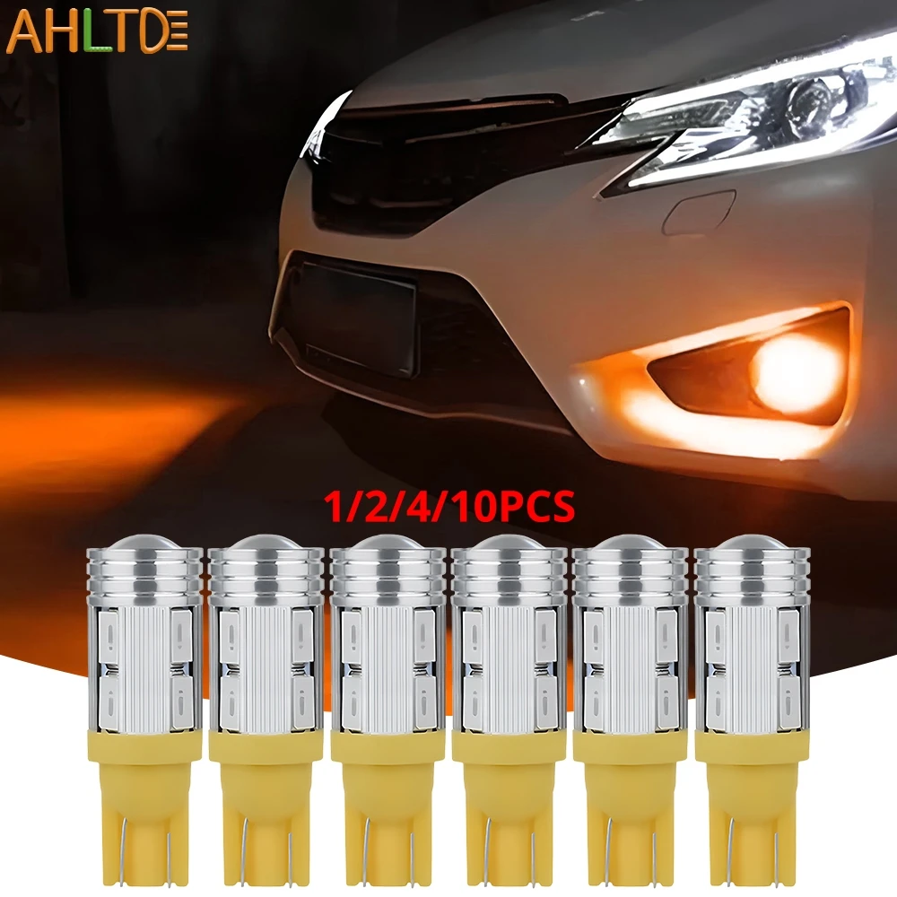 

1/2/4/10pc T10 194 W5W 5630 10SMD Wedge Car Dome Parking Lamp Brake Turn Signal Bulb Ultra Bright 12V Auto LED Side Marker Light