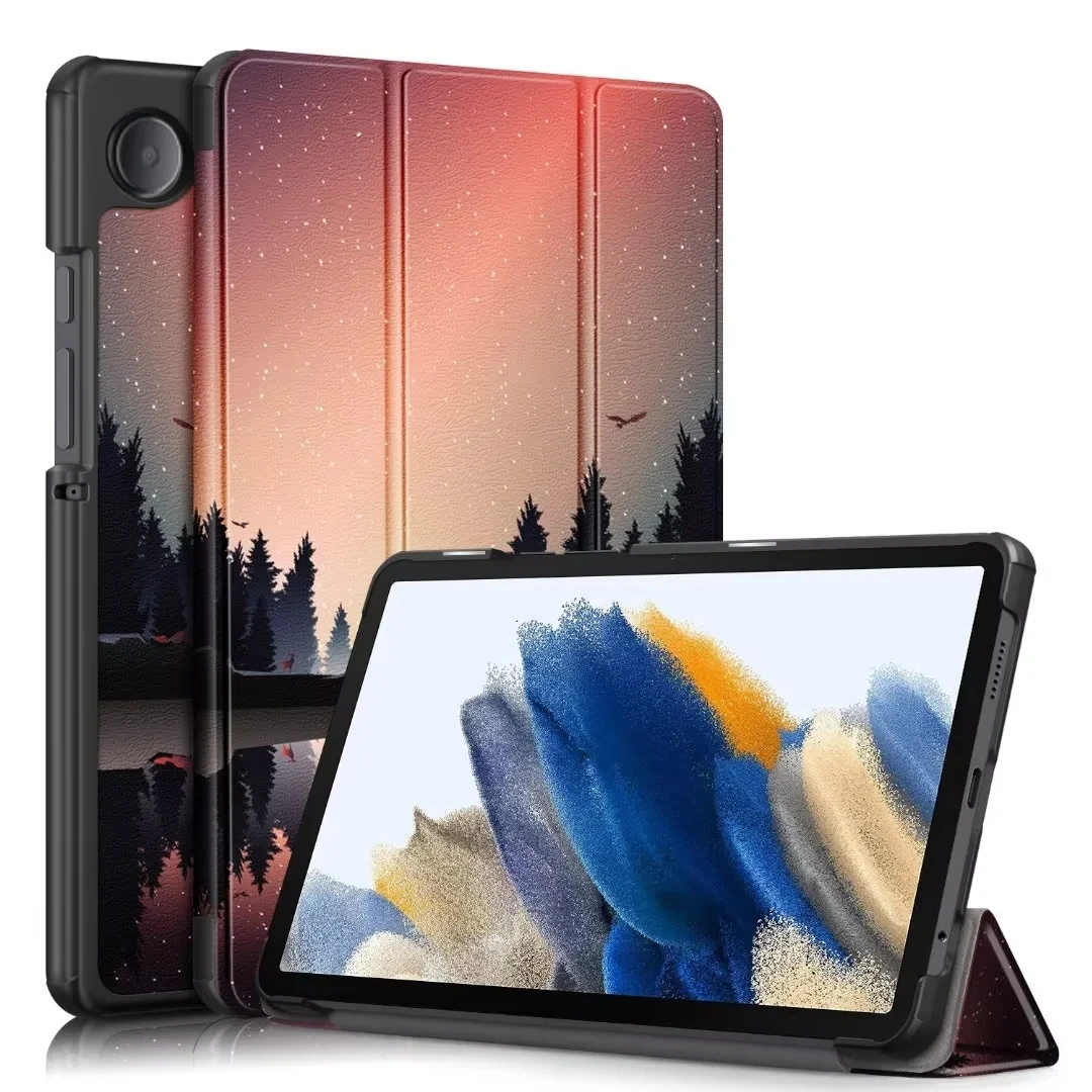 For Samsung Galaxy Tab A9 2023 Case 8.7 inch Magnetic Tri-Folding PU Leather Stand Cover for Galaxy Tab A9 SM-X110 X115 Tablet