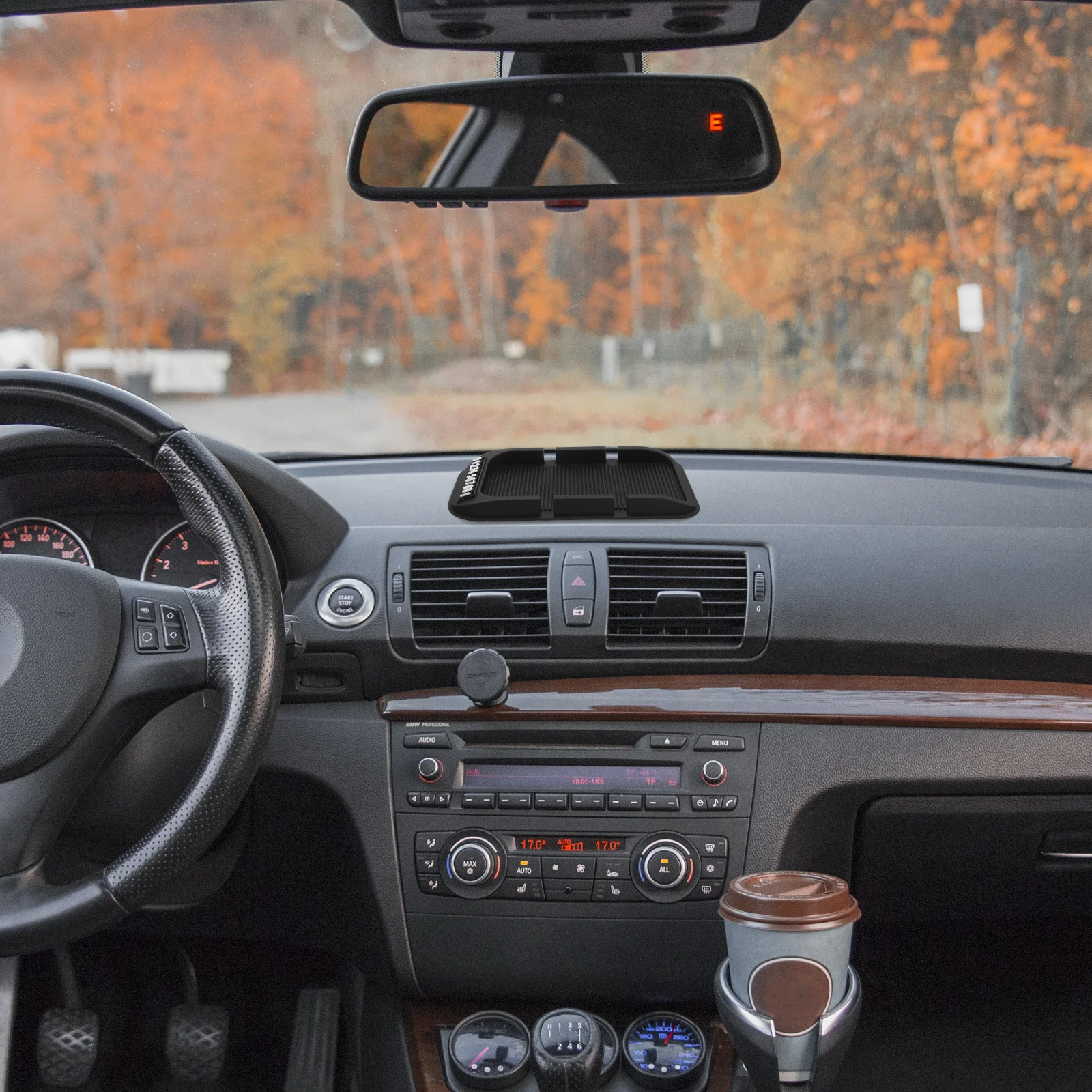 

COHEALI Car Dashboard Mount Holder Pad Tray Stand for Vehicle Black PP