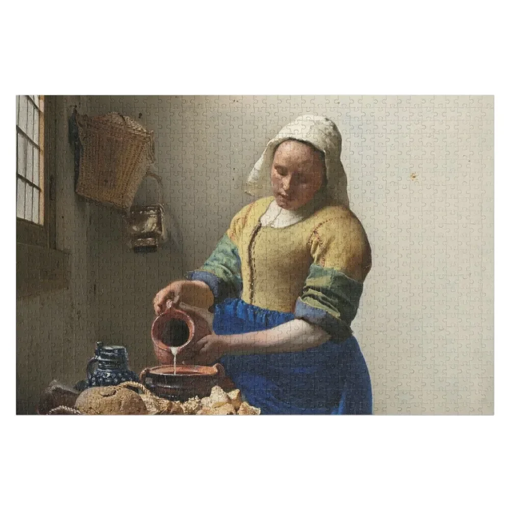 

Johannes Vermeer. The Milkmaid, 1660. Jigsaw Puzzle Custom Name Wood Jigsaw For Kids Custom Photo Puzzle