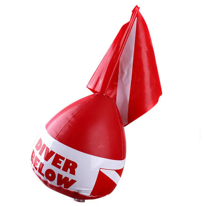 TOOKE PVC Surface Marker Buoy, Oral Inflation SMB Float for Scuba Diving Underwater Safety Signal Marker