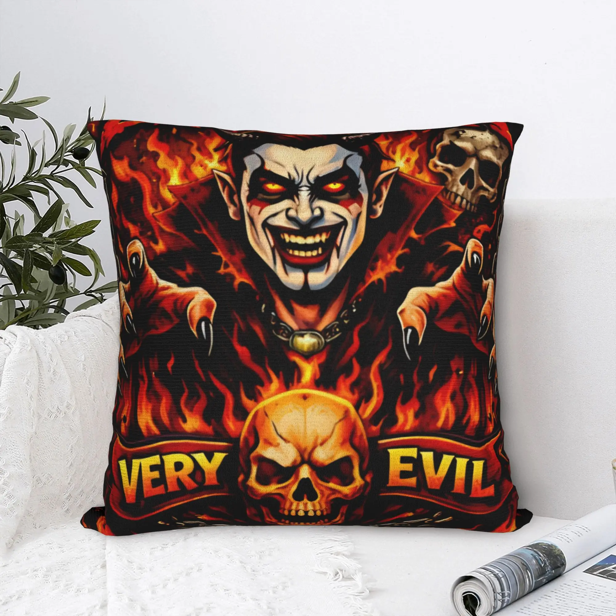 Danhausen Wrestlers Wrestling Square Pillow Cases Nice Evil Cushion Cover Funny Polyester Decorative Pillowcase for Car 40*40cm