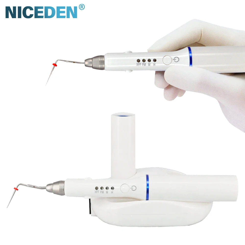 

Den tal Cordless Gutta Percha Obturation System Endodontic Endo Heated Pen 4 Tips Double Charging