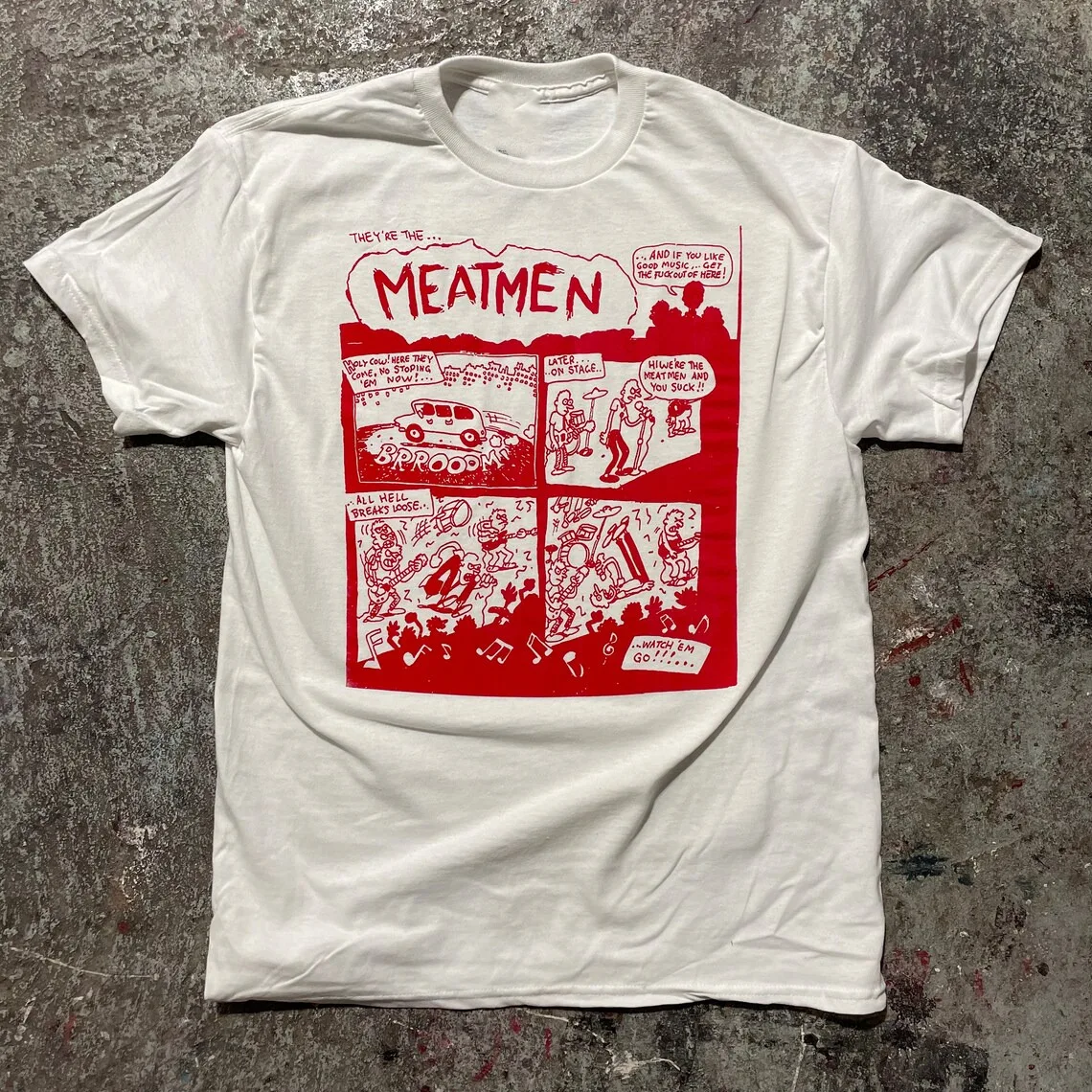 

Новинка, популярная белая хлопковая Футболка Meatmen, Полный Размер Φ ZH269