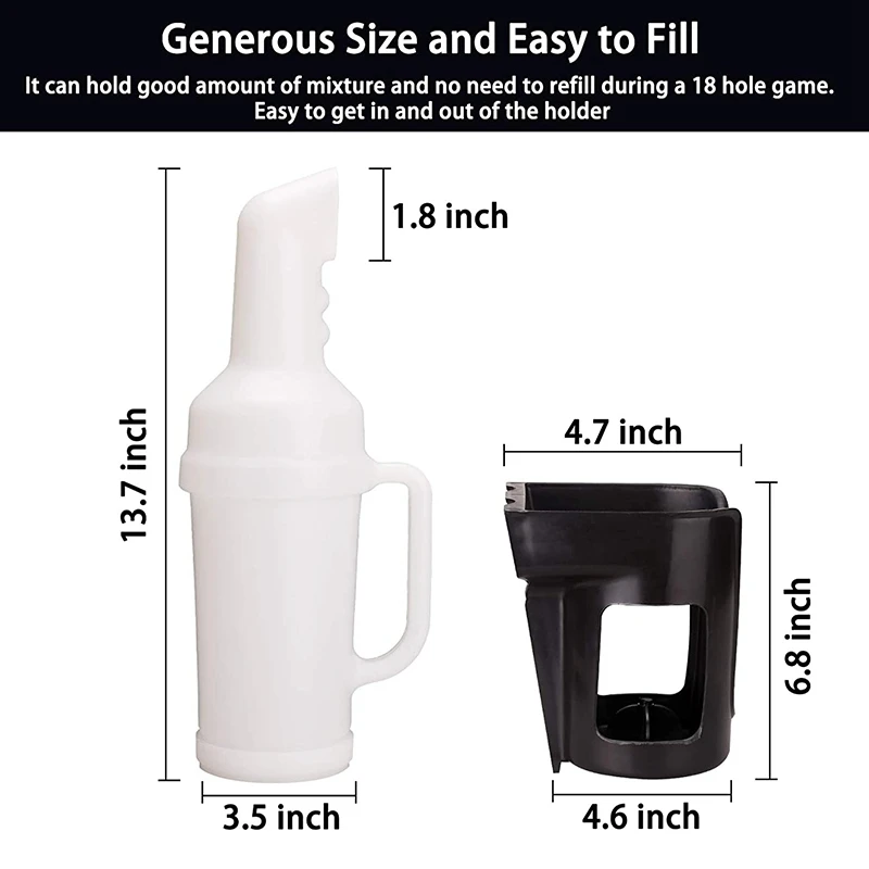 For Golf Cart Sand Bottle For EZGO Club Car Yamaha Divot Filler Sand Bottle Kit With Rattle Proof Holder For Golf Carts