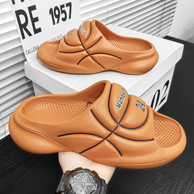 Slippers for men in summer trendy for outdoor sports dual purpose anti slip and odor resistant sandals basketball Slippers