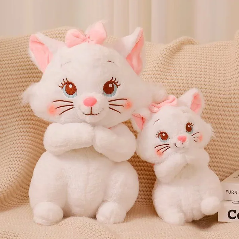 Animals Disney Marie Cat Plush Dolls The Aristocats Cartoon Sleepy Cute Face Marie Bow Stuffed Plushies Doll Soft Toy Girl Gifts