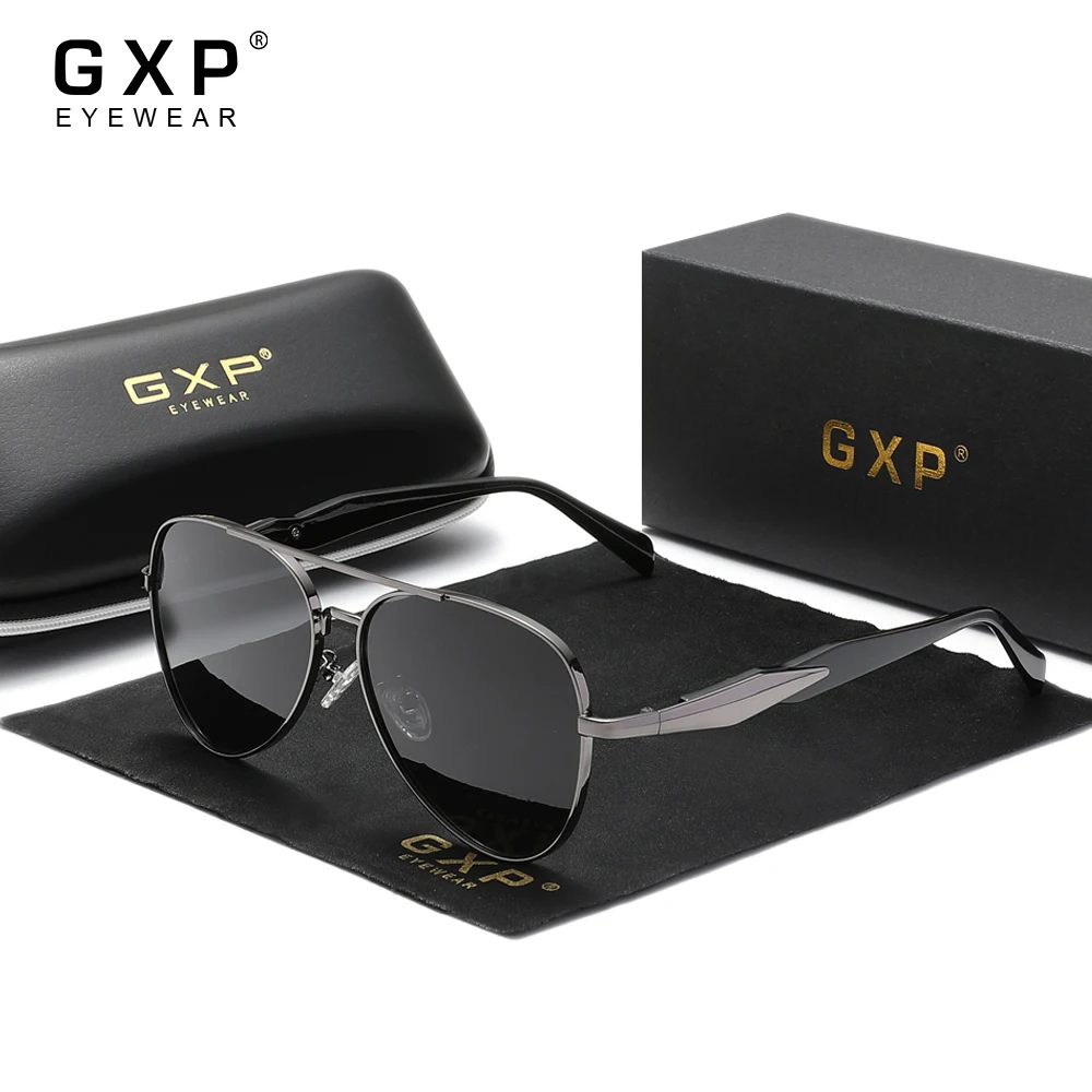 

GXP Роскошные повседневные солнцезащитные очки-пилоты UV400 для мужчин и женщин, поляризационные очки для вождения, уличные высококачественные очки для путешествий в большой оправе