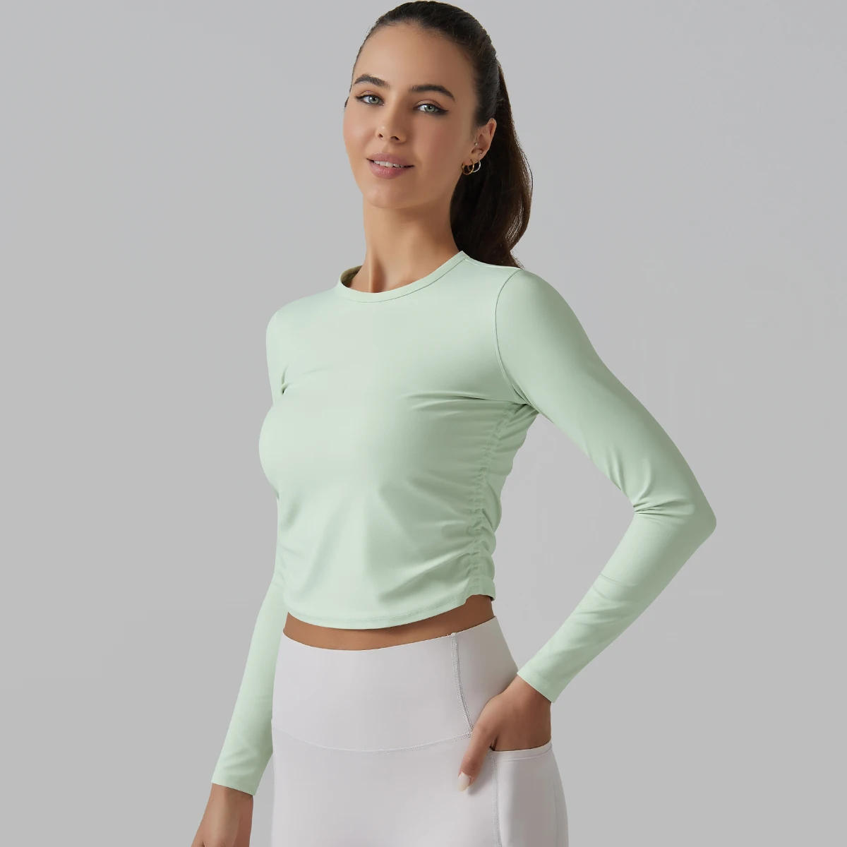 Camicia a maniche lunghe da donna Yoga Naked Feel Skin Friendly traspirante girocollo t-Shirt Fitness abbigliamento da palestra camicie sportive