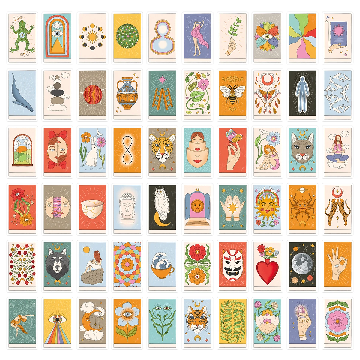 60 stücke Wahrsagerei Tarot Karten Unregelmäßige Muster Karte Brettspiel Urlaub Party Interaktive Spiel Karte Geburtstag Party Geschenke Liefert