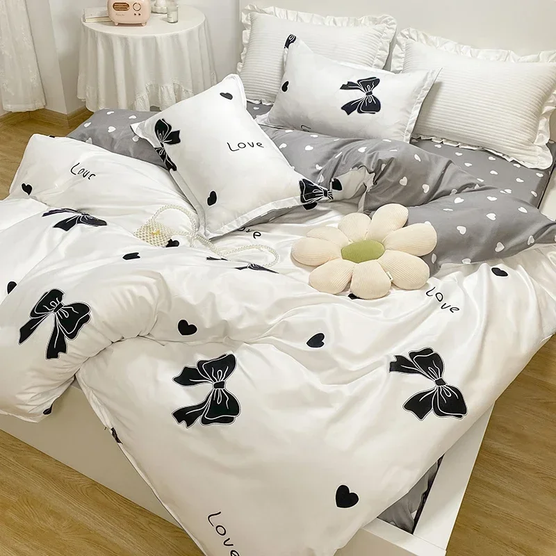 4-piece bedding set comforter set Soft and comfortable  for be suited to four seasons Suitable for the room dormitory