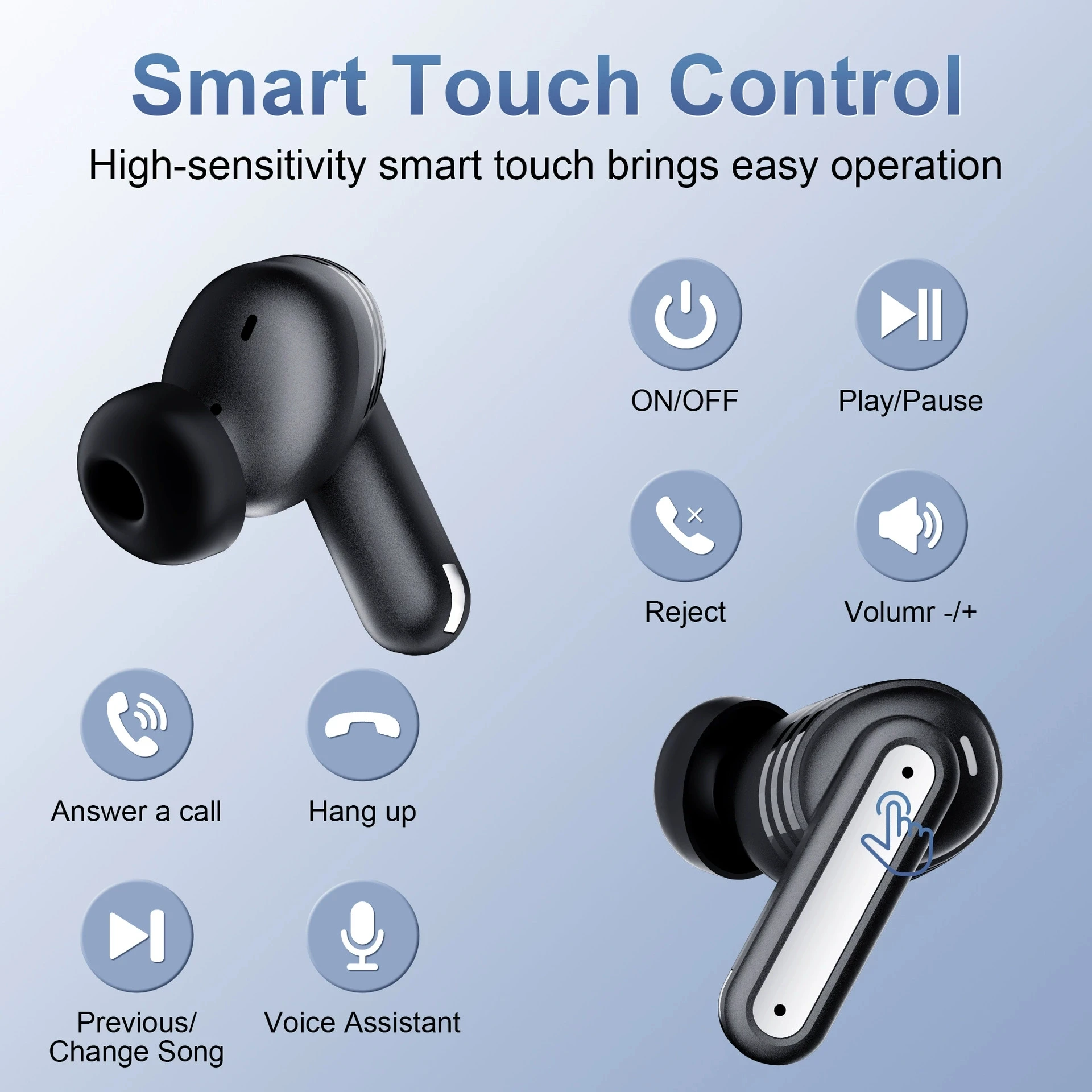 Audífonos Inalámbricos para ZTE Nubia RedMagic 11 Air V80 Max Axon 70, Audífonos Intrauditivos con Micrófono, Pantalla de Energía