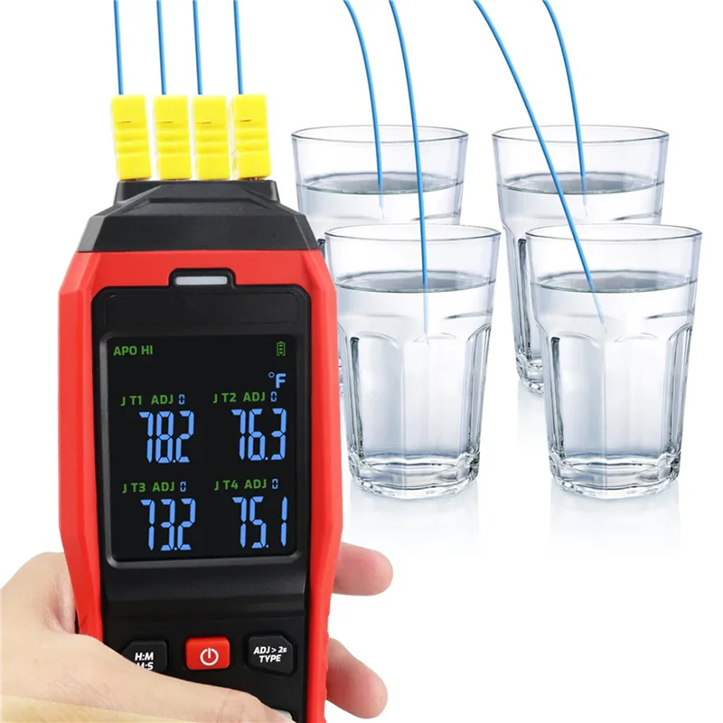 

BAAJ-2X Thermocouple Thermometer 4 Channels Data Logger Thermometer K Type Temperature Logger With Alarm And Data Logging