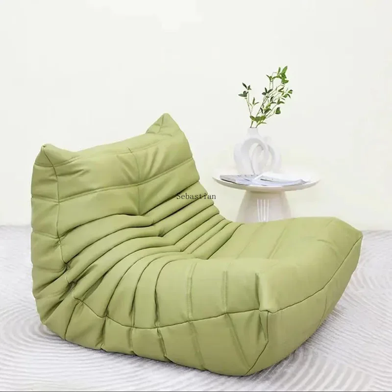 Cat Scratch Leather Nordic Togo Internet Celebrity Lazy Caterpillar Sofa Bedroom Single Person Sofa Chair Living Room Suede