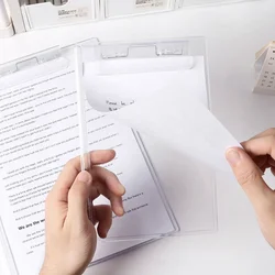 Clipboard Acrylic Transparent Clipboard Paper Holder Writing Board with Clip for Memos Form Document
