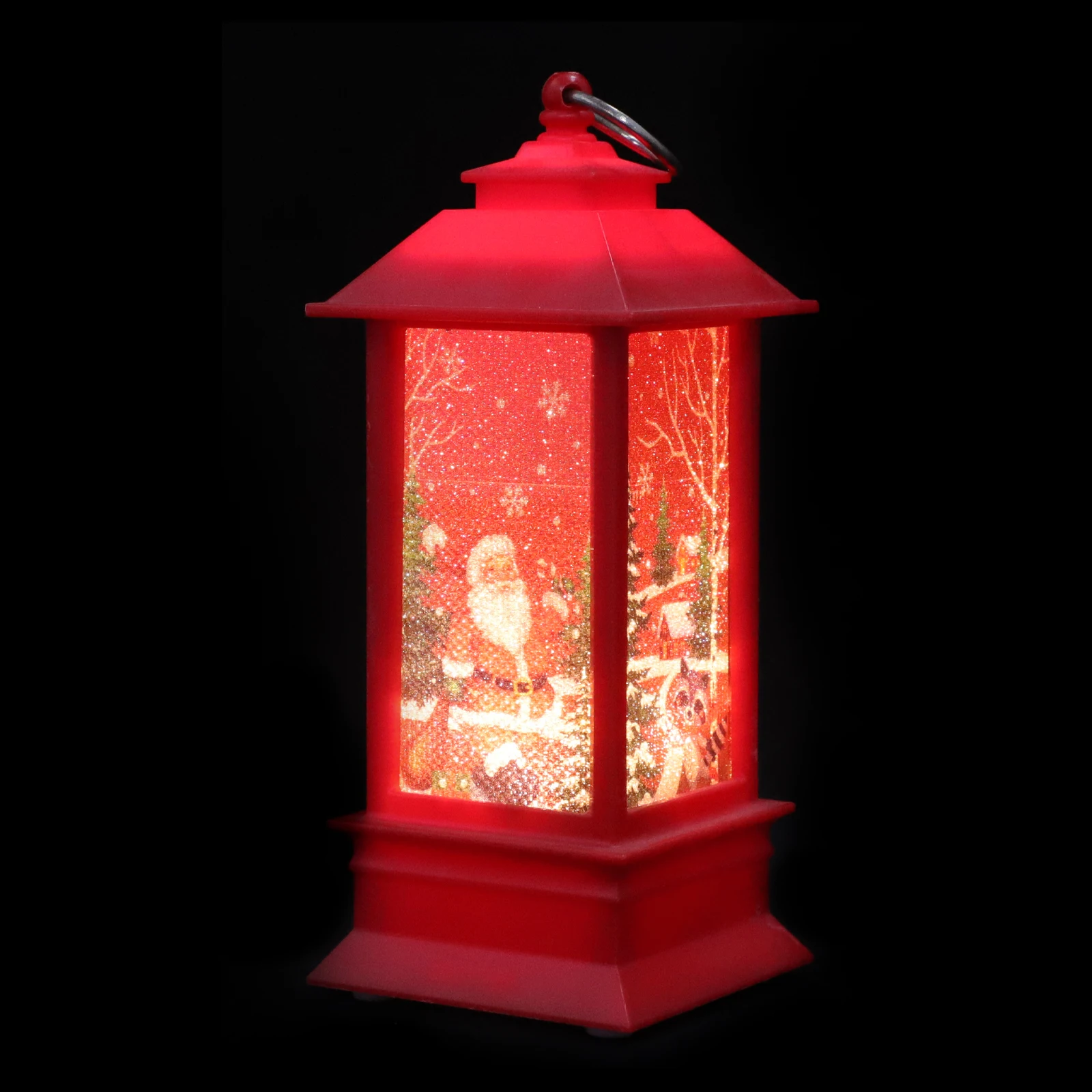 

Festive Christmas Lantern Light Metal Tabletop Ornament with Classic Design for Indoor Holiday Decor Retro Lamps