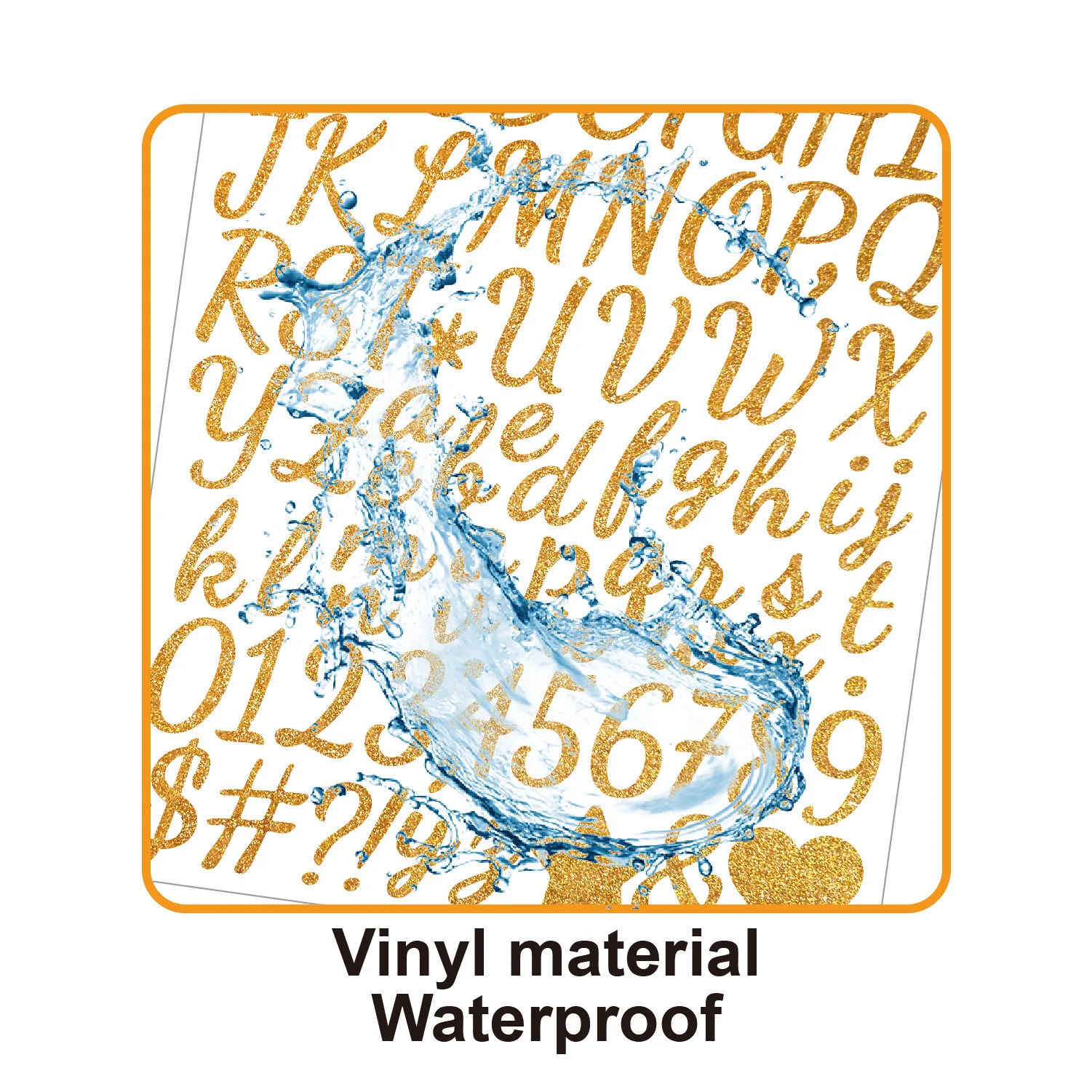 1.5inch Glitter Gold Silver Alphabet Stickers Adhesive Letters Numbers for Gift Decals, Mailbox, Signs, Door,Address Number Home