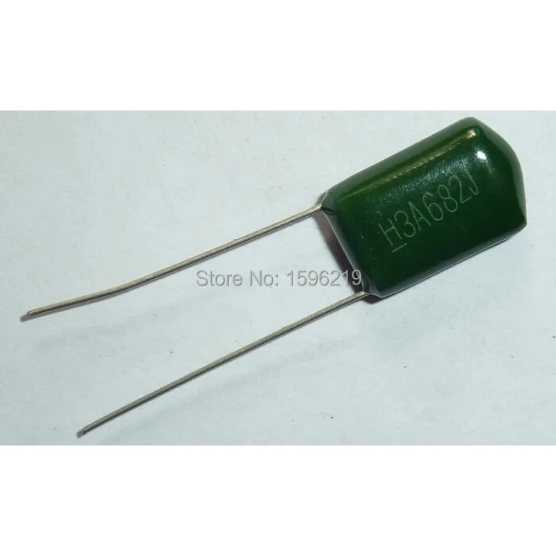 

500pcs Mylar Film Capacitor 1000V 3A682J 6800pF 6.8nF 3A682 5% 1KV Polyester Film capacitor