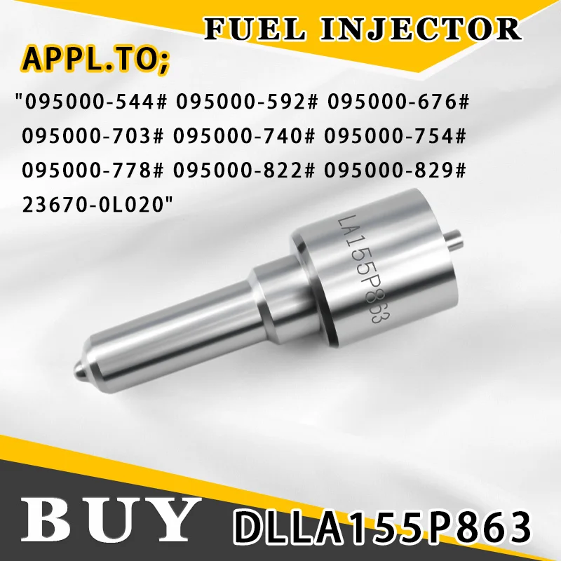 DLLA155P863 подходит для топливных форсунок Denso Common Rail, для форсунок Toyota 095000-544. # , 095000-592 # , 095000-676 # .LG0630