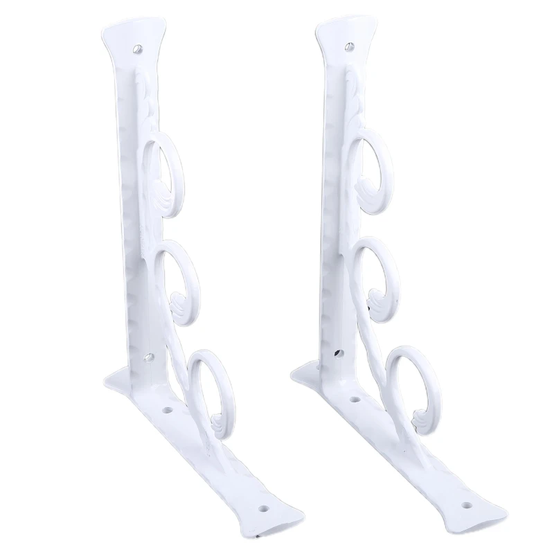 1 Pair Triangular Shape Shelf Bracket Heavy Duty Wall Mounted Brackets Strong Metal Reinforced Brackets Durable