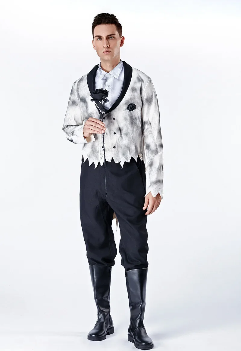 Enge Koppels Zombie Ghost Lijk Bruid & Bruidegom Voor Volwassen Mannen Dames Purim Halloween Kostuums Outfits