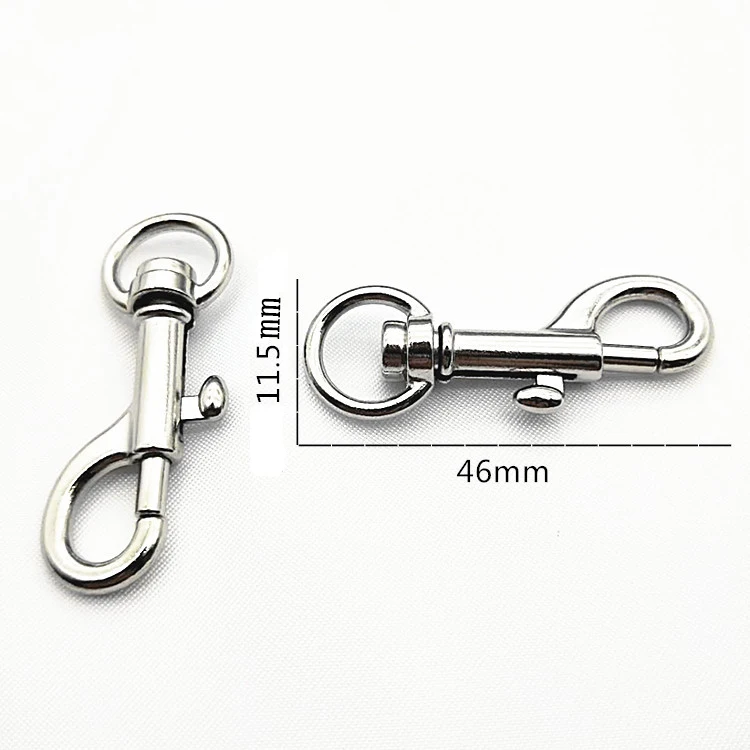 5pcs 11mm Metal Swivel Lobster Clasp Trigger Clip Loop Snap Hook for Dog Pet Leads Leash Hardware Sewing DIY Accessories