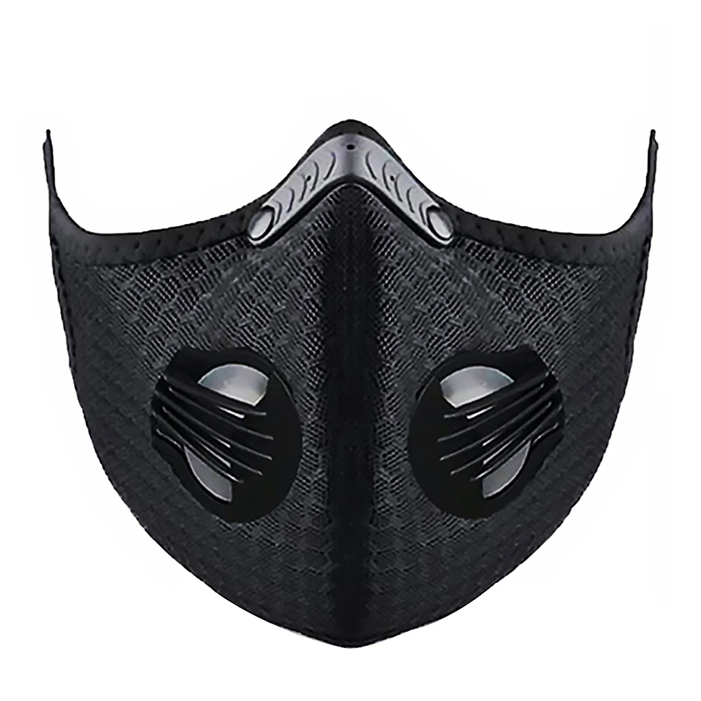 Carbon Non-shedding Face Mask Neat Look High-density Stitch Safe Filtering Mask Bands For Men Dust 1pcs Filter element