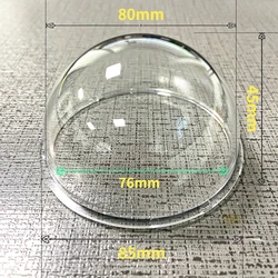 소형 CCTV 카메라 돔 보호 커버, PC 소재 돔 쉘, 투명 색상 크기 84.8x44.8mm, 3.3 인치