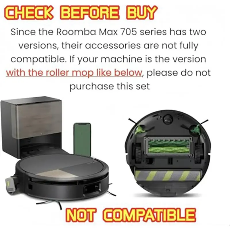 [Power Bank】 For Combo Robot Vacuum Vacuum Brush Dust Bag Filter Roller Mop Replacement Accessories