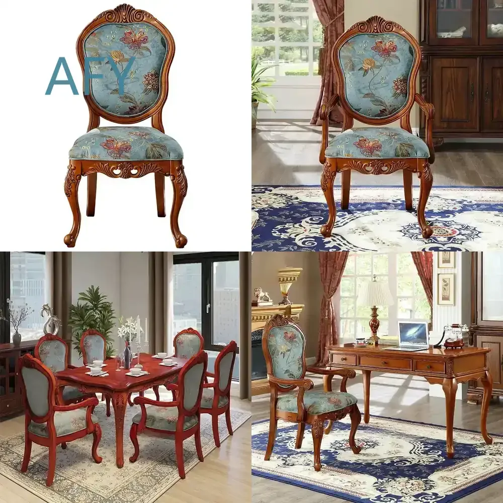 Adjustable Nordic Retro Solid Wood Dining Table Chair for Home Kitchen Hotel Living Room Backrest Chairs Furniture for Modern