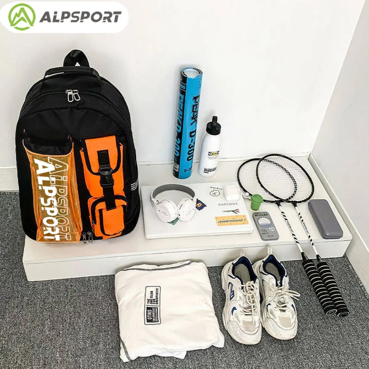 ALP-Bolsa de raqueta de bádminton multifuncional colorida, bolsa de zapatos personalizada, mochila deportiva de gran capacidad para hombres y mujeres, Alpsport