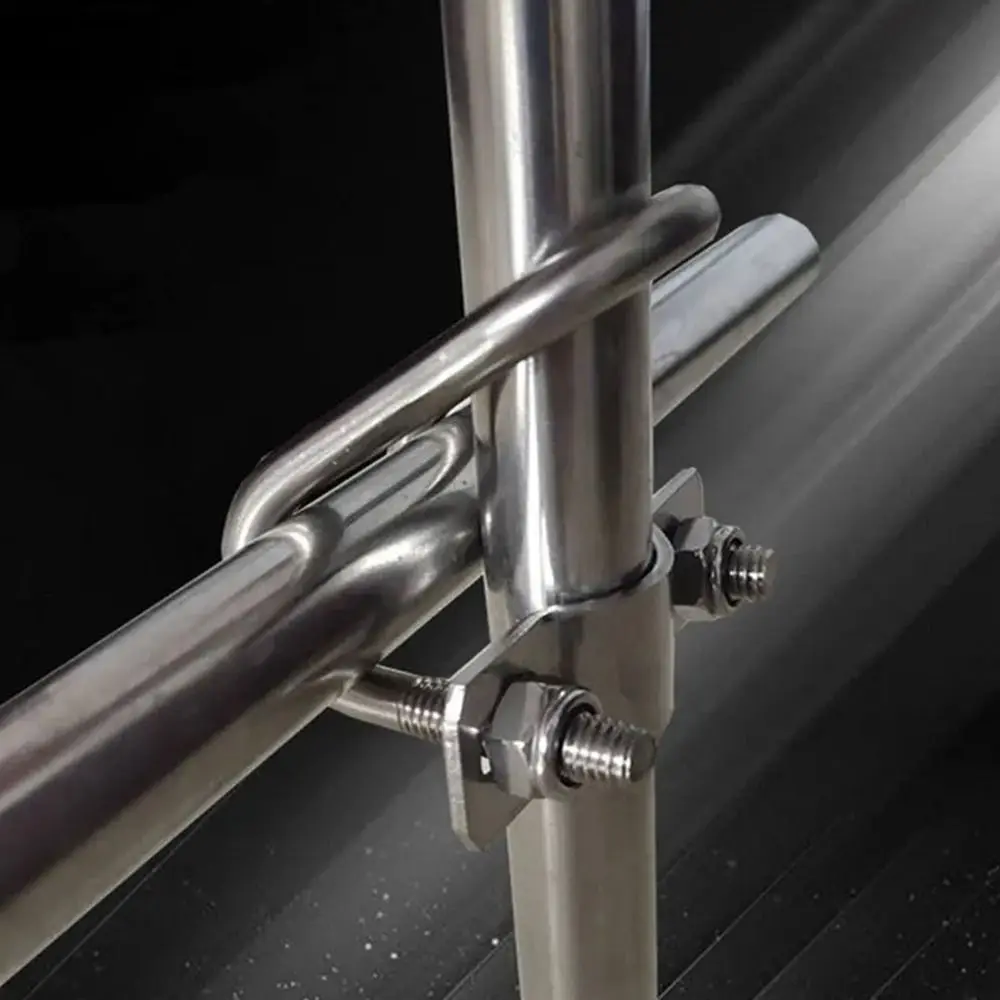 New Galvanized Double U Cross Clamp Steel 20 25 32 40 50 M8 U Bolt Clamp Screw Connector Tube Pipe Clip Tube Pipe Fixing