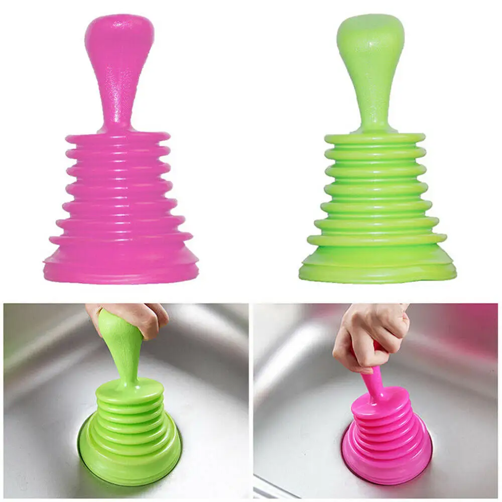 Kitchen Toilet Drain Plungers Bath Sink Power Pipe Dredging Tool Suction Cup Plug Toilet Bathroom Tools