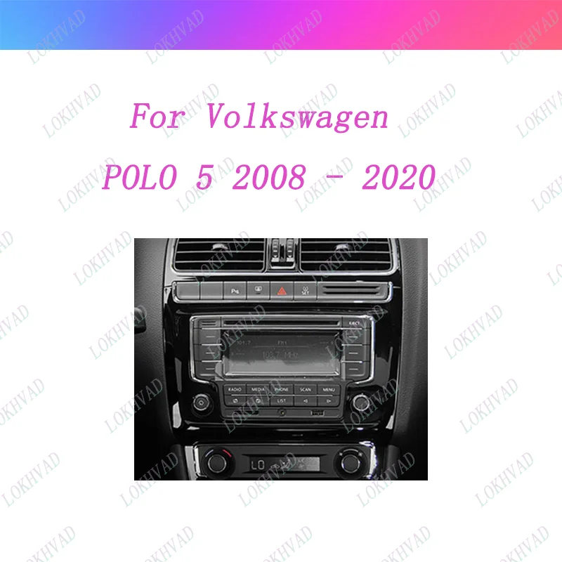 9 Inch Car Radio Fascias Frame For VW Volkswagen Polo 5 2008-2020Golf Passat sedan Stereo Panel Dashboard Installation Accessory