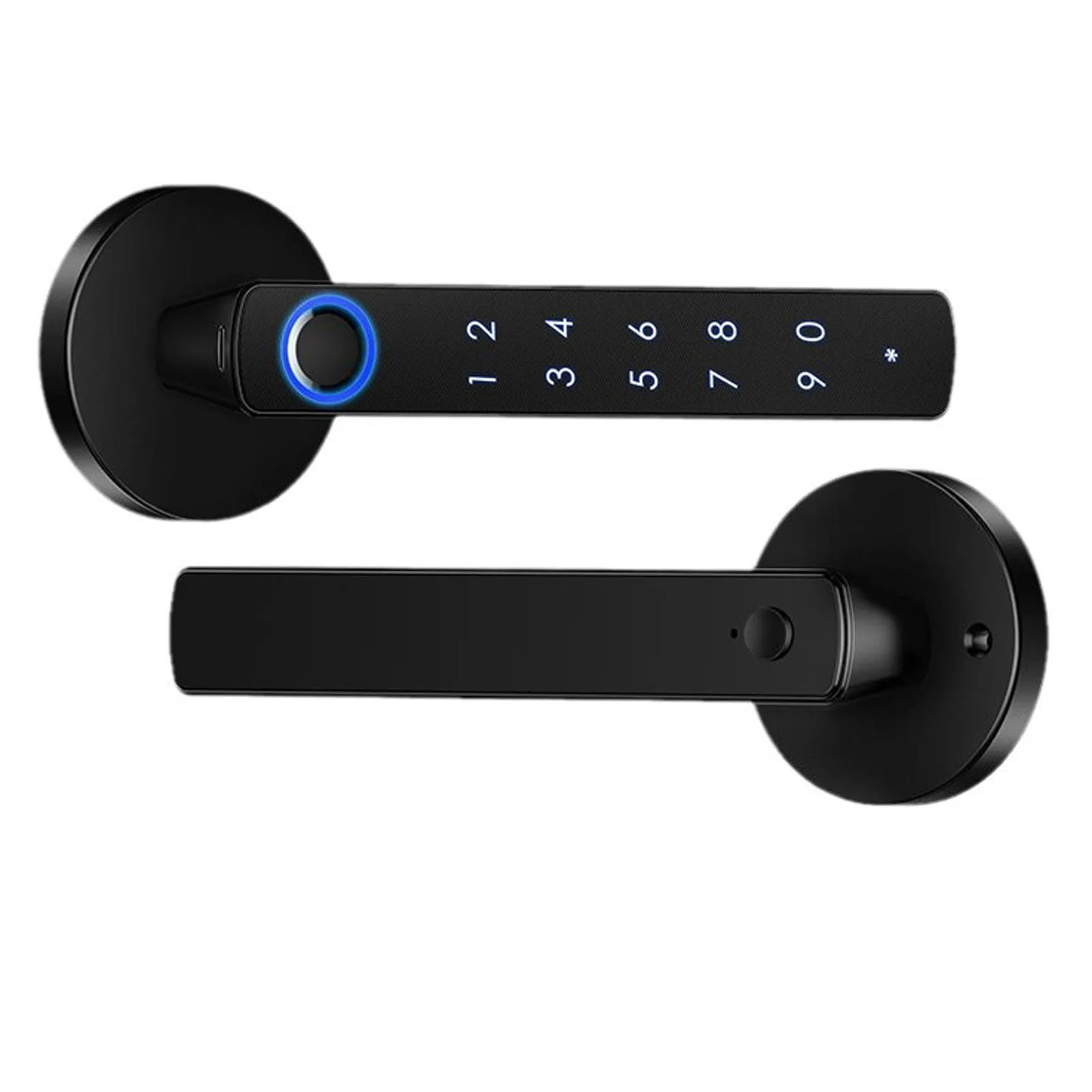 

Металлические умные замки для спальни с технологией отпечатков пальцев, электронная клавиатура 4-в-1 с функцией распознавания отпечатков пальцев