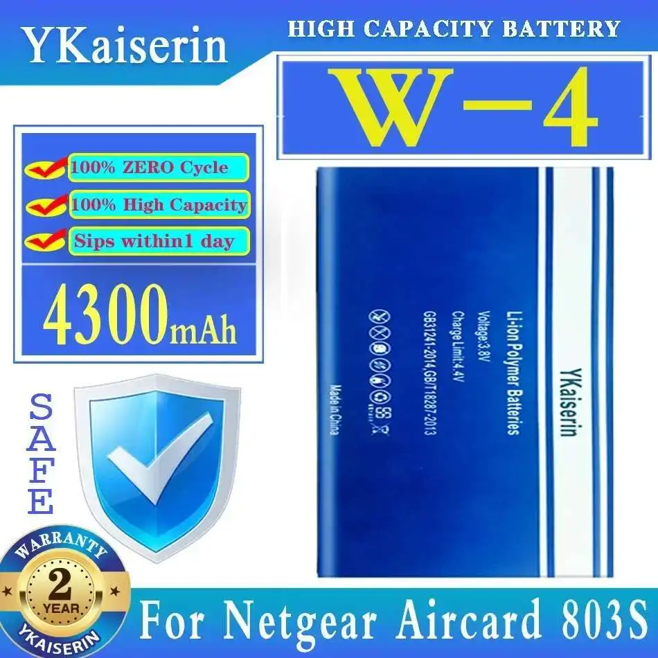 

Для Netgear Aircard 803S Высокопроизводительный аккумулятор маршрутизатора W-4 4300 мАч Стабильный