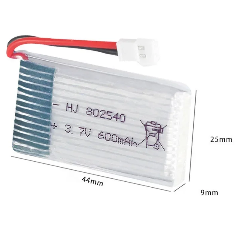 ل SYMA X5C X5C-1 X5 H5C X5SW أجهزة الاستقبال عن بعد قطع الغيار 3.7 فولت بطارية توصيل خارجي جديد جودة عالية 3.7 فولت 600 مللي أمبير 802540 يبو البطارية