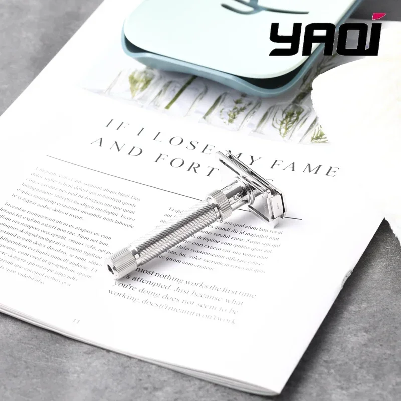 2026 Slope Yaqi  Stainless Steel Adjustable Slant Head Mens Safety Razor Beard Shaver Collectibles Gift For Boyfriend