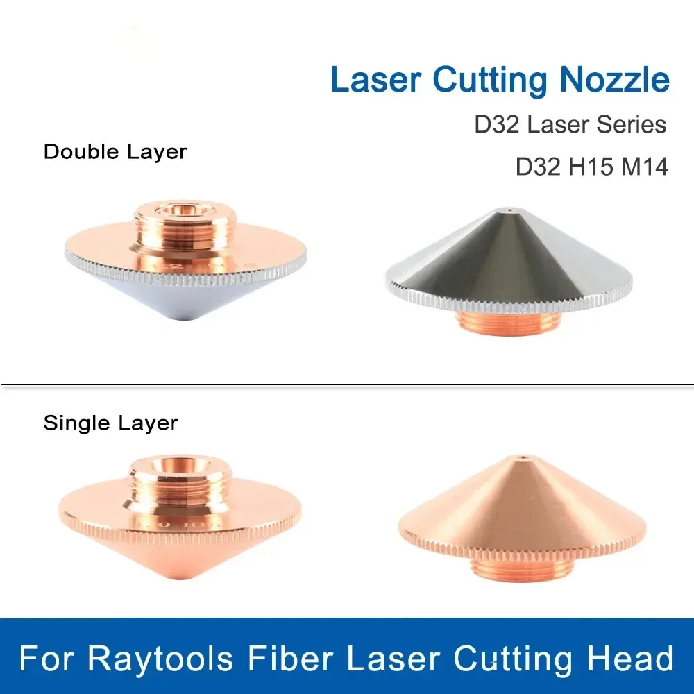 

Raytools Laser Nozzle Single Layer /Double Layers Dia.32mm Caliber 0.8 - 5.0mm for Raytools Fiber Laser conusmables