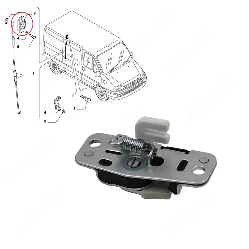 Slide The Door on The Door Lock FOR CITROEN FIAT DUCATO JUMPER BOXER PEUGEOT DOOR LOCK 1335777080 8726N8 1349983080