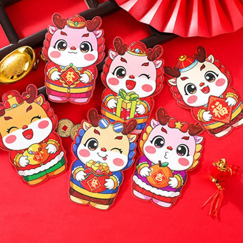 Three-dimensional Red Envelope Cute Shape Cozy New Years Gift Red Envelope No Need To Use Glue Convenient Decoration Exquisite