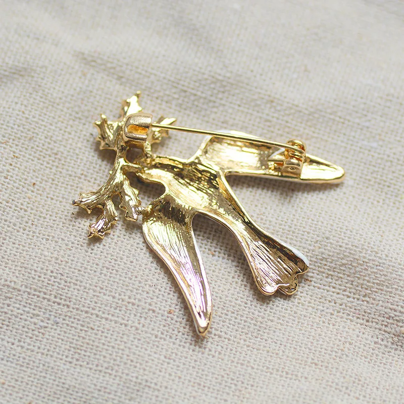 white peace dove brooch, fashion women\'s men\'s badge lapel pin jewelry